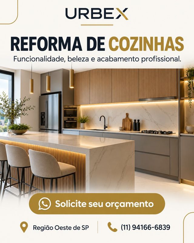 Cartaz URBEX: reforma de cozinhas