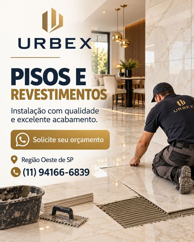 Cartaz URBEX: pisos e revestimentos